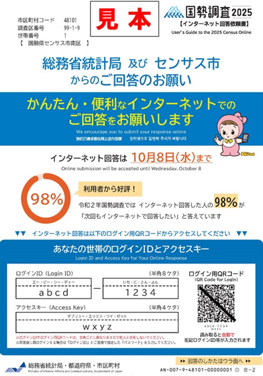インターネット回答依頼書