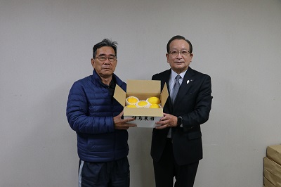 無農薬ゆず寄贈式