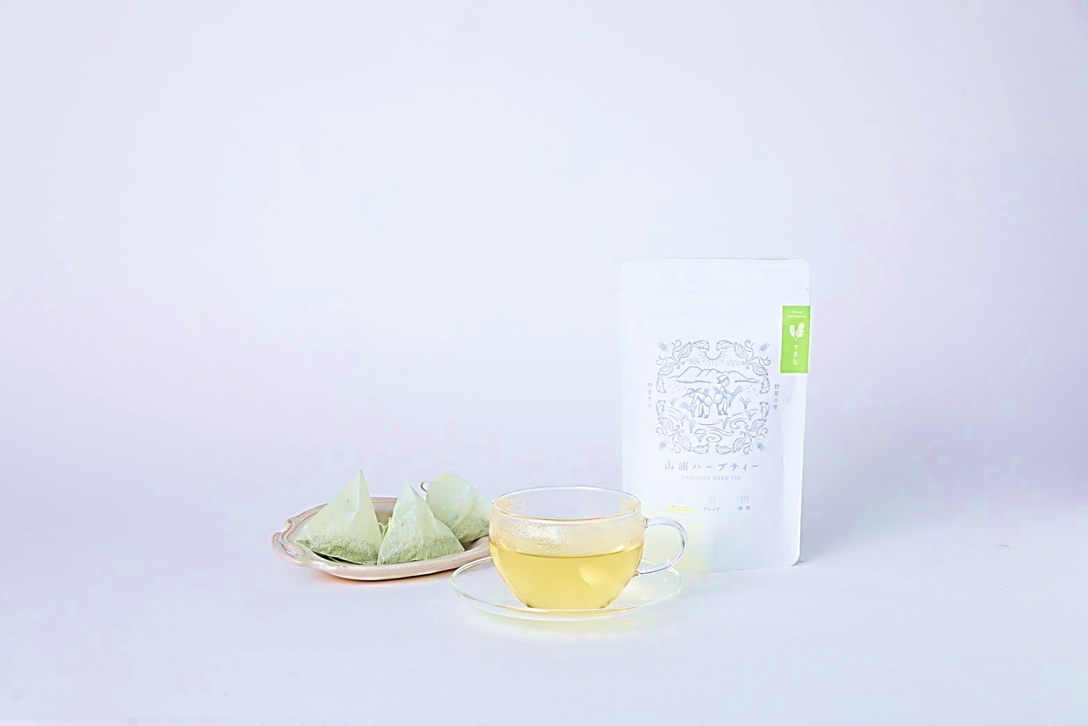 YAMAURA HERB山浦ハーブティー（すぎな茶〈ストレート〉、桑の葉茶〈ストレート〉、柿の葉茶〈焙煎〉）の画像