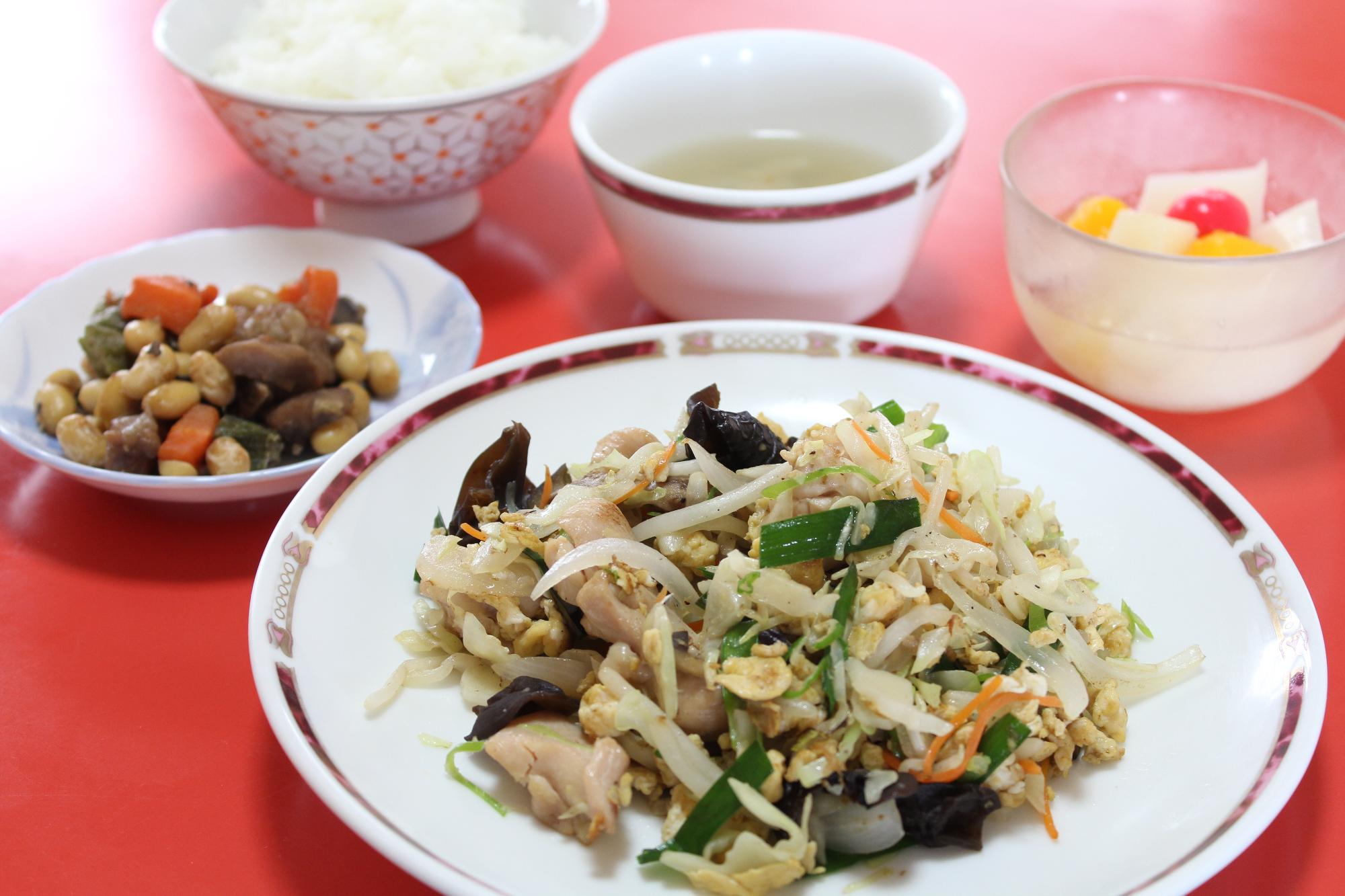 減塩野菜炒め定食