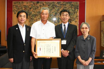 伝達式の様子の写真